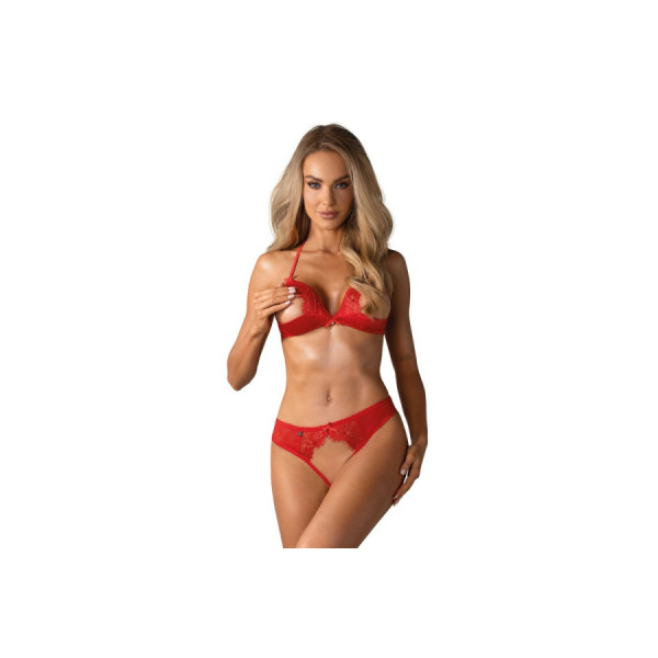 870-SEC-3 Ensemble ouvert 2 pcs - Rouge